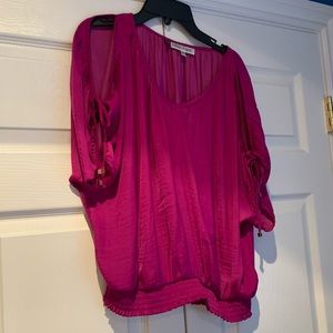 Jennifer Lopez Fuchsia Blouse Size Small
